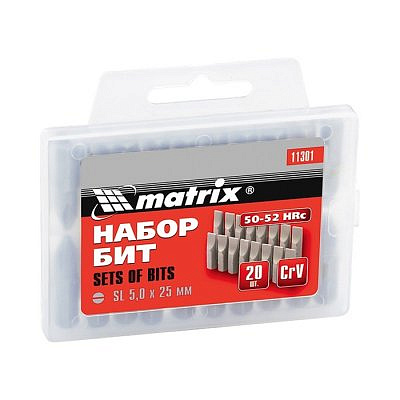 Бита SL5 х 25мм сталь 45х MATRIX 11301