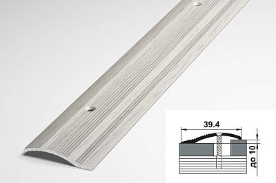 Профиль разноуровневый ПР02 дуб арктик 39,4*900