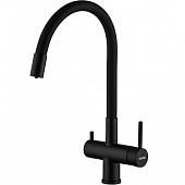 Смеситель для кухни Gappo G4398-36 с подключаемым фильтром для питьевой воды чёрный