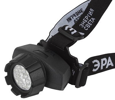 Фонарь ЭРА  налобный GB-605 (3xААА) 23хLED,  4 режима  черный 649275