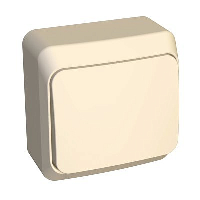 Выключатель 1-клавиша ОП 10А кремовая SchE BA10-001К