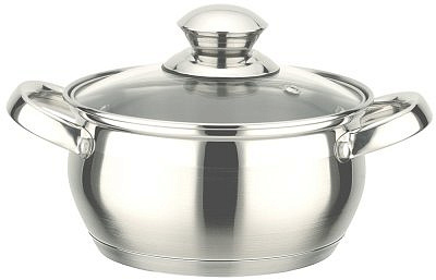 Кастрюля  Практичная с крышкой 2,5 л капсульное дно 0,6мм П-1825