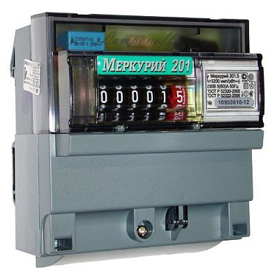 Счетчик электроэнергии Меркурий 201.5 однотарифный 220 вольт 5-60А