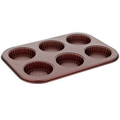 Форма Versal Piquant для 6 маффинов, углеродистая сталь, 6х6,5см VS2510