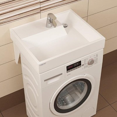 Раковина над стиральной машиной Санта Юпитер 600х90*500 с кронштейнами