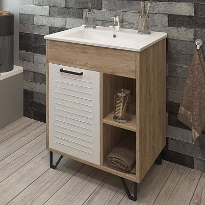 Тумба OLSEN 60  с раковиной Como 60 /EVA GOLD/