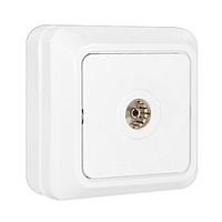 Розетка UNIVersal Олимп телевизионная 1 мест.  бел. (керам.осн.) О0027