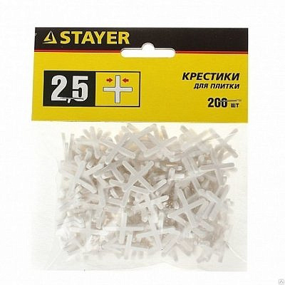 Крестики STAYER д/кафеля 2,5мм(200шт)
