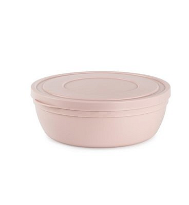 Салатник SANDY 1л 16,9 см низкий с крышкой розовый  HL031327P
