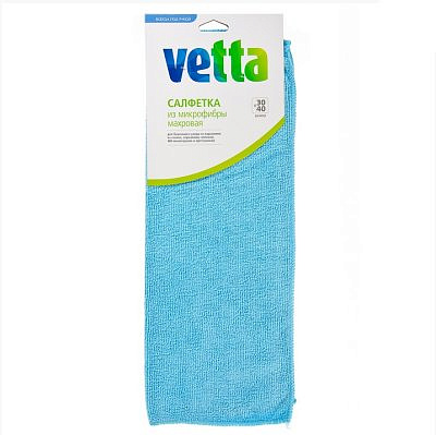 Салфетка из микрофибры махровая, 30х40см, 4 цвета, 3830J VETTA 