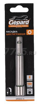 Бита для шуруповерта торцевая магнитная 8х100 мм Gepard GP3202-10 