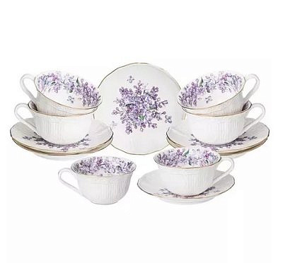 ЧАЙНЫЙ НАБОР LEFARD "LILAC"  НА 6 ПЕРСОН 12 ПРЕДМЕТОВ 250 МЛ 760-756