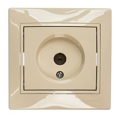 Розетка 701-0303-129 ТВ-проходная кремовая с кремовой вставкой Мира