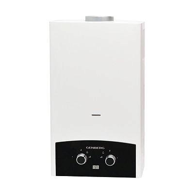 ВОДОНАГРЕВАТЕЛЬ ПРОТОЧНЫЙ ГАЗОВЫЙ GENBERG 310.01 ПРЕМИУМ 10 л. ЧЕРНАЯ НАКЛАДКА
