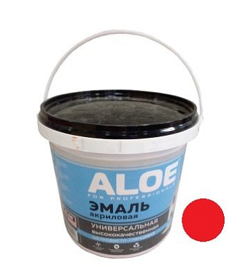 Эмаль ALOE Акриловая универсальная 0,8кг алая
