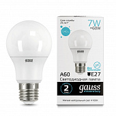 Лампа Gauss LED 23227 А A60 EL 7W/4100 E27 220V