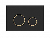 Кнопка Cersanit Twins для Link Prol Vector, Hi-Tec пластик черный матовый с рамкой