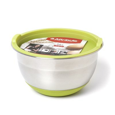 Миска стальная с крышкой MIX 16х9,5см 1,4л  ASS018