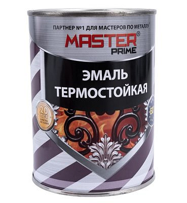 Эмаль термостойкая MASTER PRIME белая 0,8кг 