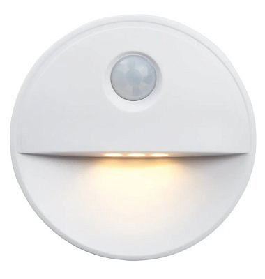 Светильник с датчиком движения и освещенности 1221 FN 2LED 0.5W(3xAAA в комплект не входят) 3м, IP20. круг белый