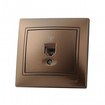 Розетка 701-3131-137  ТФ 1-ая евро свет. коричн. перламутр  Распродажа