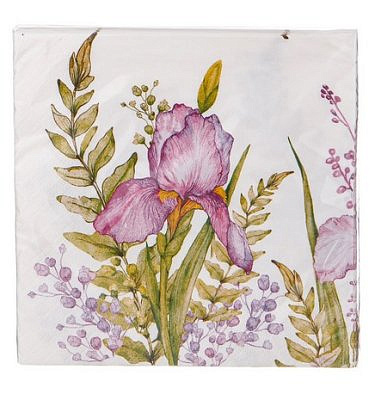 Салфетки бумажные LEFARD IRISES 33*33см 3 слоя 20шт 588-038