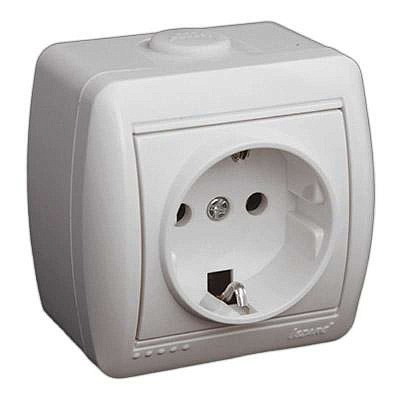 Розетка 710-0300-122 о/п розетка с/з керам. крем.