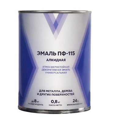 Эмаль "V" ПФ-115 Черная 0,8кг 276712