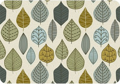 Салфетка сервировочная PPM-01-LV "Листья" (40*28 см), пластик