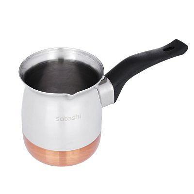 Турка для кофе, 650мл, нерж.сталь, дно с медным покрытием SATOSHI 