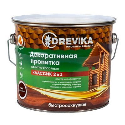 DREVIKA  Пропитка декоративная Классик 2в1 тик 2,7л